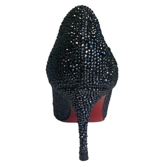 Christian Louboutin Kate 70 mm Black Crystal Embellished Pumps - IT38.5 - Picture 3 of 14